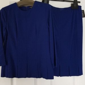Doncaster royal blue skirt suit, size 8